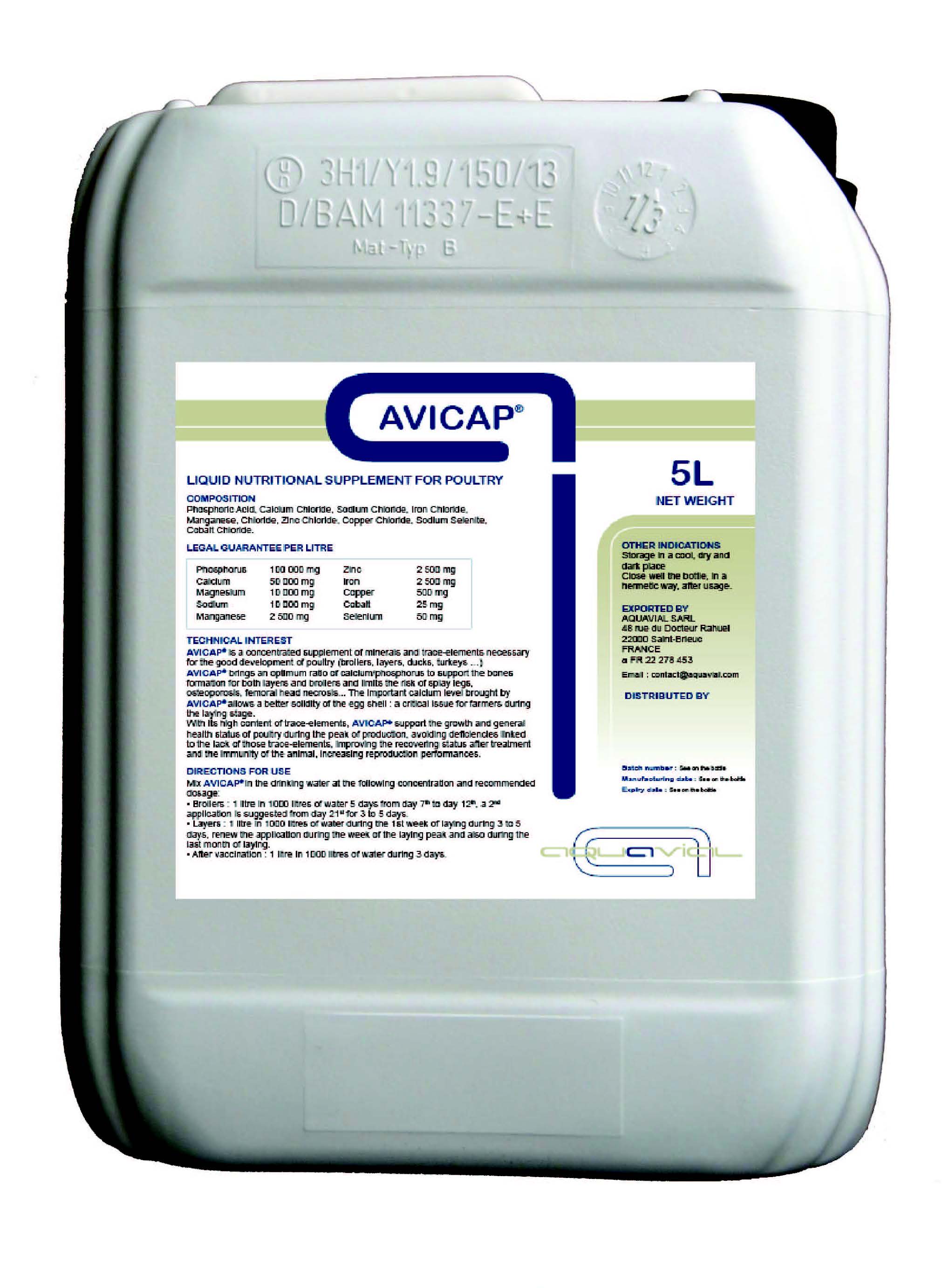 Avicap - LIQUID NUTRITIONAL SUPPLEMENT FOR POULTRY